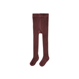 Ribbed Burgundy Tights