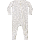Cloud Floral Zip Footie