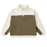 Olive Quarter Zip Crew