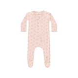 Pink Blossom Modal Zipper Footie