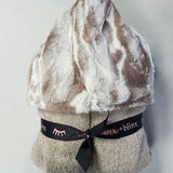 Marble Taupe Hooded Towel