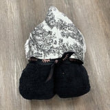 Vintage Black Hooded Towel