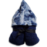 Navy Tie Dye Hooded Towel